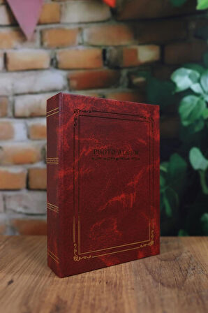 NRCN 10x15 cm 100’lük Ciltbezli Deluxe Fotoğraf Albümü (Bordo)
