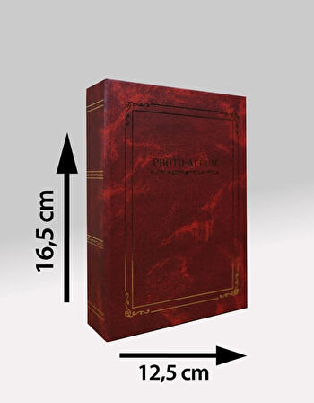 NRCN 10x15 cm 100’lük Ciltbezli Deluxe Fotoğraf Albümü (Bordo)