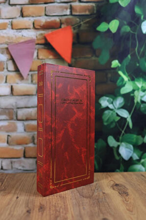 NRCN 10x15 cm 300'lük Ciltbezli Deluxe Fotoğraf Albümü (Bordo)