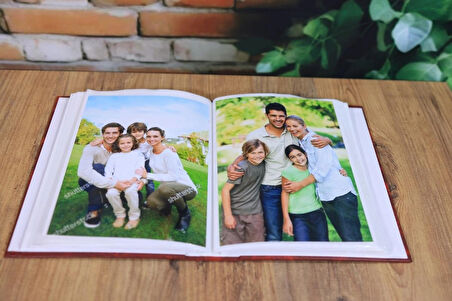 NRCN 13x18 cm 100'lük Ciltbezli Deluxe Fotoğraf Albümü (Bordo)