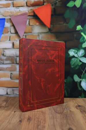 NRCN 13x18 cm 200'lük Ciltbezli Deluxe Fotoğraf Albümü (Bordo)