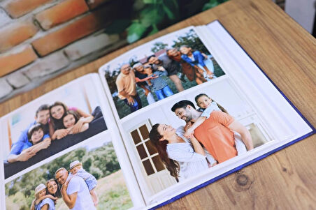 NRCN 13x18 cm 200’lük Ciltbezli Deluxe Fotoğraf Albümü (Lacivert)