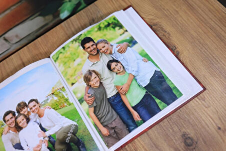 NRCN 15x21 cm 100’lük Ciltbezli Deluxe Fotoğraf Albümü (Bordo)