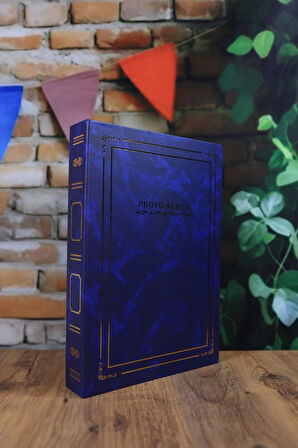 NRCN 15x21 cm 200'lük Ciltbezli Deluxe Fotoğraf Albümü (Lacivert)