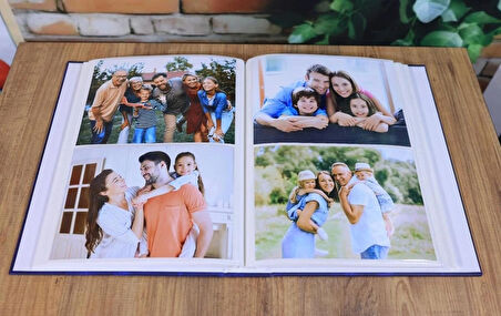 NRCN 15x21 cm 200'lük Ciltbezli Deluxe Fotoğraf Albümü (Lacivert)