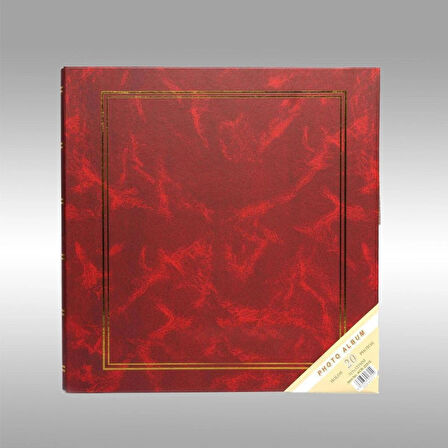 NRCN 20 Yaprak [40 SAYFA]-31X32 cm Manyetik Yapışkanlı Ciltbezli Fotoğraf Albümü (Bordo)