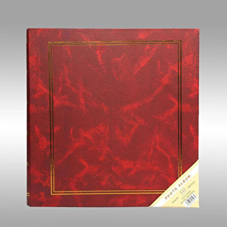 NRCN 50 Yaprak [100 SAYFA]-31x32 cm Manyetik Yapışkanlı Ciltbezli Fotoğraf Albümü (Bordo)