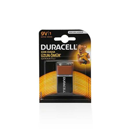 Duracel 9 Volt Pil 1'li