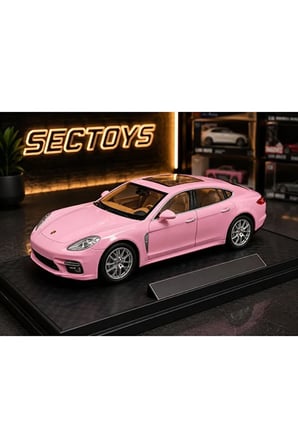 Porsche 911 Diecast Model Araba Açılan Kapılar 1:24 Ölçek Porsche Model Araba Pembe