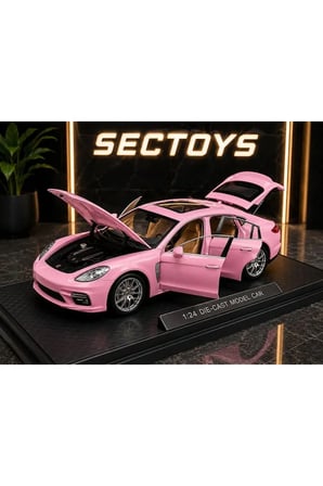 Porsche 911 Diecast Model Araba Açılan Kapılar 1:24 Ölçek Porsche Model Araba Pembe