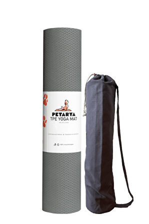 Refresh Serisi Gri 6 mm TPE Kaydırmaz Yoga Matı