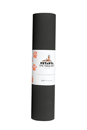 Refresh Serisi Siyah 6 mm TPE Kaydırmaz Yoga Matı