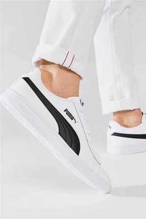 Puma Smash 3.0 Buck Mens Sneaker White Erkek Günlük Spor Ayakkabı Beyaz