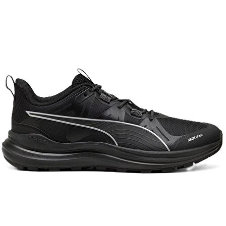 Puma Reflect Lite Trail Running Black Shoes Unisex Koşu Ayakkabısı Siyah Gri Swoosh