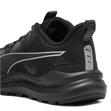 Puma Reflect Lite Trail Running Black Shoes Unisex Koşu Ayakkabısı Siyah Gri Swoosh