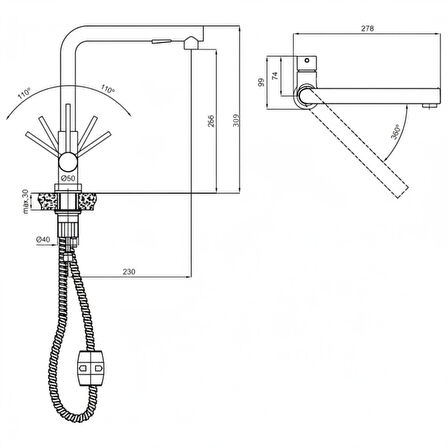 Kale Gastro L Pull Out Spiralli Mutfak Bataryası 