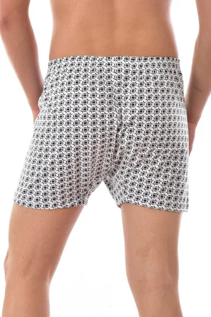 Erkek Gri 6 Adet Seher Pamuklu Desenli Asorti Boxer