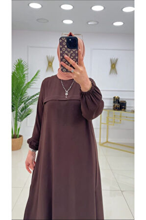 TESETTÜR ELBİSE BİLEK BOY UZUN ELBİSE PANTALON TAKIMI TESETTÜR TAKIM