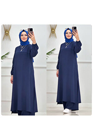 TESETTÜR ELBİSE BİLEK BOY UZUN ELBİSE PANTALON TAKIMI TESETTÜR TAKIM