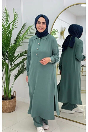 2'Lİ Tesettür Pantolon Elbise Takımı