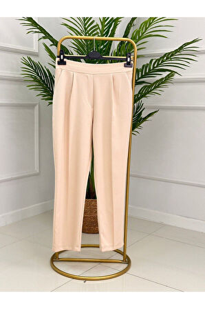 Kadın Giyim Beli Lastikli Dar Paça Pantolon