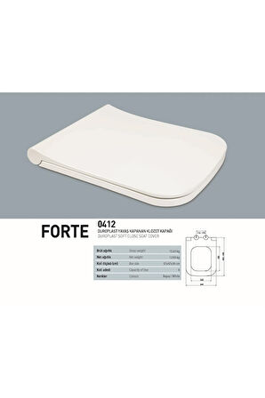 Forte Droplast Yavaş Klozet Kapağı 0412