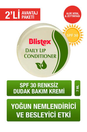 Daily Lip Conditioner - Yoğun Nemlendirme Etkili Günlük Dudak Bakım Kremi X2