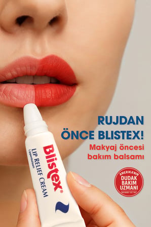 Lip Relief Cream 6ml - Dudak Bakım Kremi & Ruj Öncesi Balsam – Nem, Pürüzsüzlük, Spf15 X3