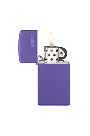 Zippo Çakmak Mor Slim Logo 1637zl-000019