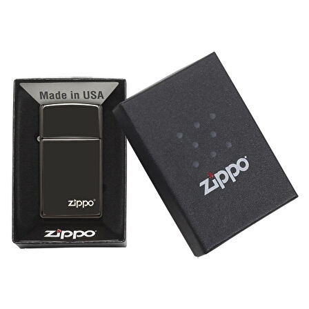 Zippo 28123 SLM EBONY W/ZIPPO Çakmak - 28123ZL-000004