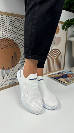 Günlük Unisex Sneaker Slip-On Nefes Alabilen Hafif Yürüyüş Bağcıksız Esnek Spor Ayakkabı 041F