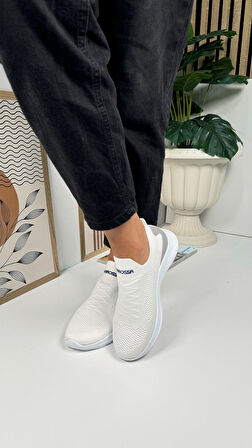 Günlük Unisex Sneaker Slip-On Nefes Alabilen Hafif Yürüyüş Bağcıksız Esnek Spor Ayakkabı 041F