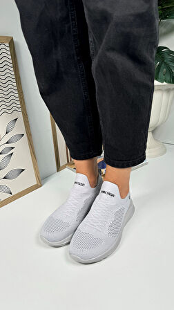 Günlük Unisex Sneaker Slip-On Nefes Alabilen Hafif Yürüyüş Bağcıksız Esnek Spor Ayakkabı 041F
