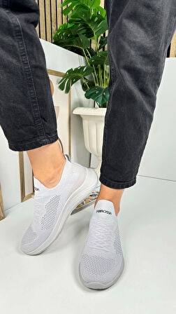 Günlük Unisex Sneaker Slip-On Nefes Alabilen Hafif Yürüyüş Bağcıksız Esnek Spor Ayakkabı 041F
