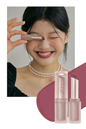 Mat Bitişli ve Uzun Süre Kalıcı Stick Ruj Peripera Ink Mood Matte Stick (13 Hard At Plum)