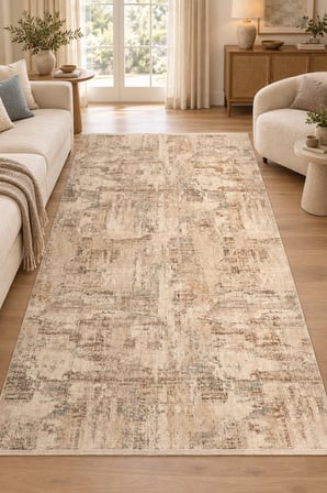 Urum FESYA Modern Geçiş Efektli Salon Oturma Odası Robot Süpürge Uyumlu Kolay Temizlenebilir Polyester Halı