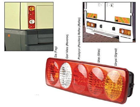 STOP LAMBA NEKO TİP PLAKA LAMBASIZ FORD TRANSIT V184(10AD)