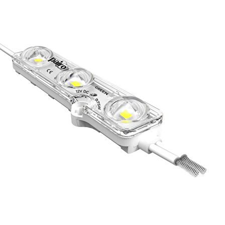 Pairo Signage Reklam Modülü ve Mercek Led Yeşil 0.72W 12V (50 Adet)