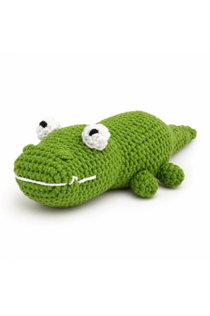 Mini Amigurumi Timsah Yapım Kiti, Anahtarlık DIY Hobi Seti, Video Anlatımlı