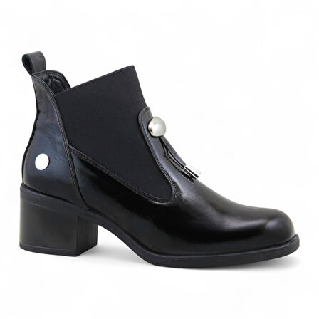 Mammamia D25KB-1805 Hakiki Deri Topuklu Kadın Bot