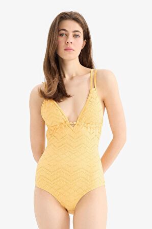 DeFacto Regular Fit Nakışlı Brodeli Mayo-Fall in Love B6898AX25SMYL106