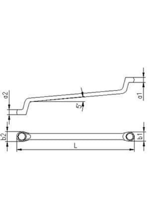 İzeltaş 0430034146 Yıldız İki Ağız Anahtar 41x46 mm - 1 Adet