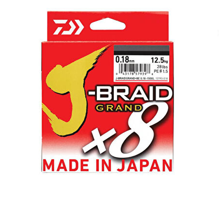 Daiwa JB Grand 8B 300m Multi Color İp Misina 0,22 MM 