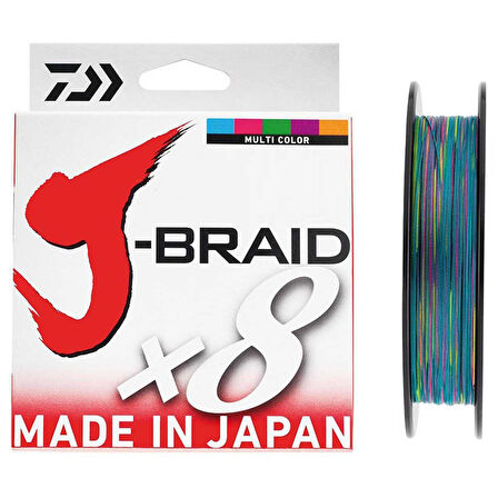 Daiwa J-Braid x8 Multicolor İp Olta Misinası 150mt MultiColor-0,20 mm