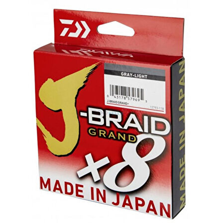 Daiwa J-Braid Grand x8 Gray-Light İp Olta Misinası 135 mt Gray/Light-0,06 MM