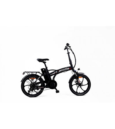 Vodin Beep 5 Elektrikli Katlanır Bisiklet (Siyah-Kırmızı)