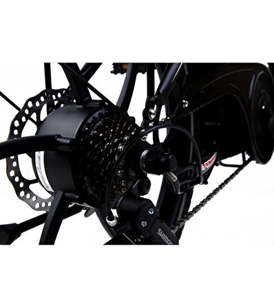 Vodin Beep 5 Elektrikli Katlanır Bisiklet (Siyah-Kırmızı)