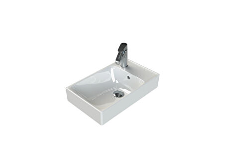 TURKUAZ  Sharp Etajerli Lavabo 50x30 cm