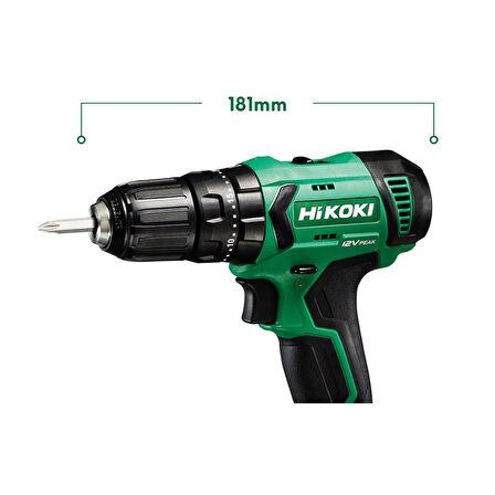 Hikoki DV12DA 12V/2.5Ah. 38Nm Çift Akülü Şarjlı Darbeli Matkap