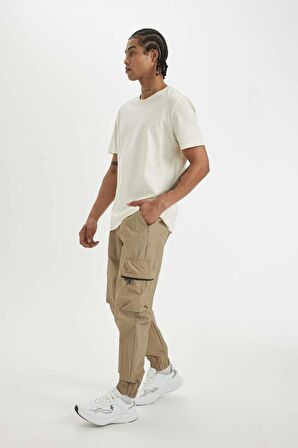 DeFactoFit Oversize Geniş Kalıp Kargo Cepli Sporcu Dokuma Pantolon C1528AX24SMBG315